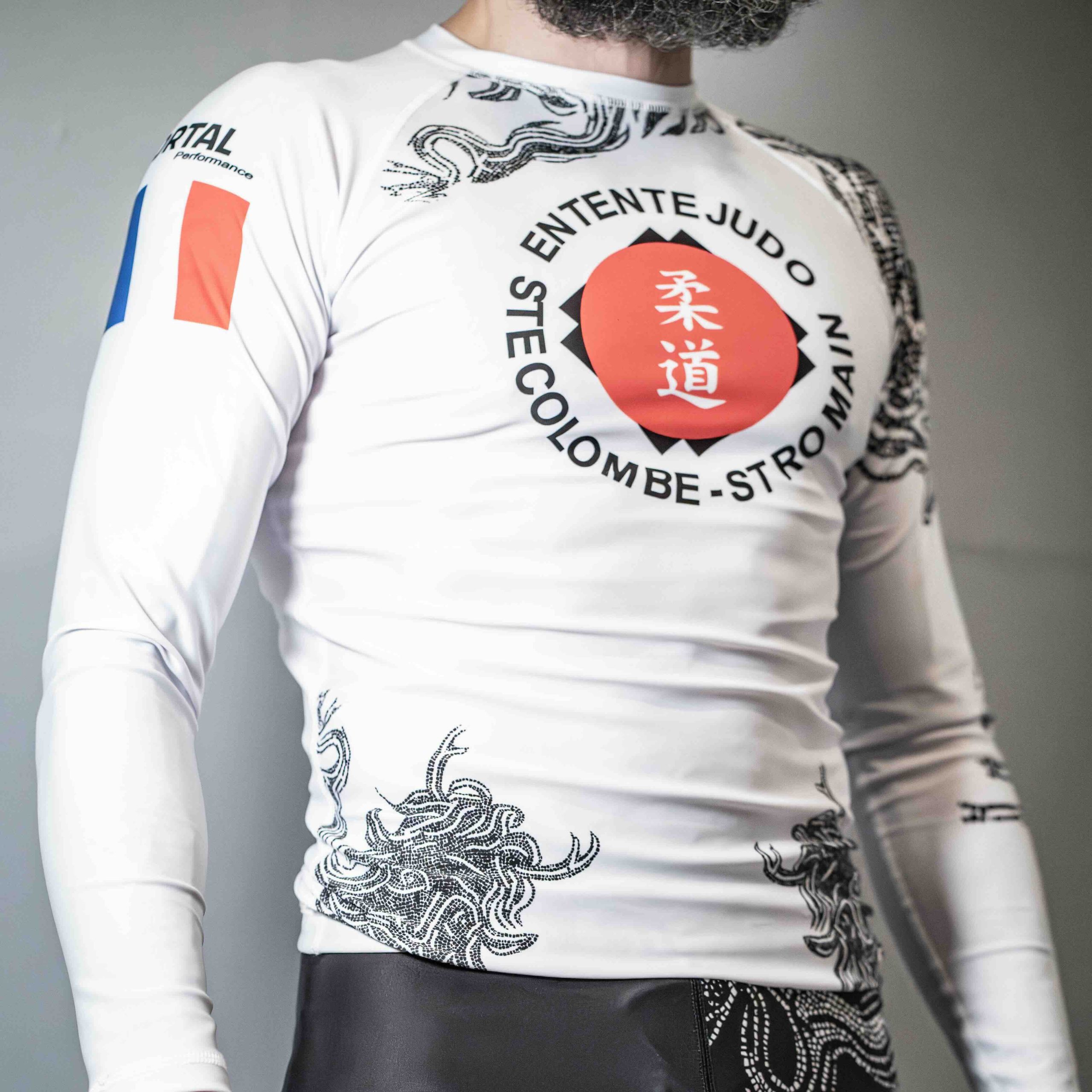 Rashguard XL manches longues blanc Sportyneo
